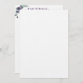 Lavender Floral Details Card Kaart (Voorkant / Achterkant)