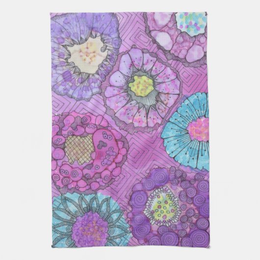 Lavender Floral Dish Towel Theedoek (Verticaal)