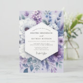 Lavender Floral Dream Wedding Kaart (Staand voorkant)