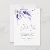 Lavender Floral Dusty Paarse Wild Flowers Wedding Bedankkaart (Voorkant)