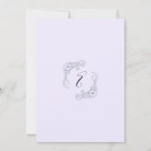 Lavender Floral Elegant and Minimal Wedding Invite Kaart (Achterkant)
