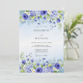 Lavender Floral Enchantment Wedding Kaart (Staand voorkant)