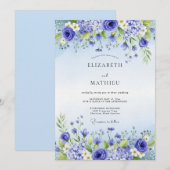 Lavender Floral Enchantment Wedding Kaart (Voorkant / Achterkant)