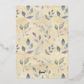Lavender Floral Gold Foil Foto Afstuderen Folie Uitnodiging (Achterkant)