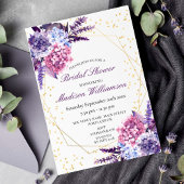 Lavender Floral Gold Geometric Vrijgezellenfeest Kaart
