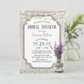  Lavender Floral Jar Elegant Vrijgezellenfeest Kaart (Staand voorkant)