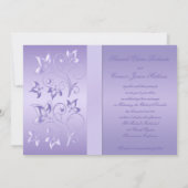 Lavender Floral Jeweled Wedding Invitation Kaart (Achterkant)