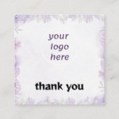 Lavender Floral Jewelry Care Informatiekaartje (Achterkant)