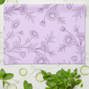Lavender Floral Kitchen Cloth Towel Theedoek