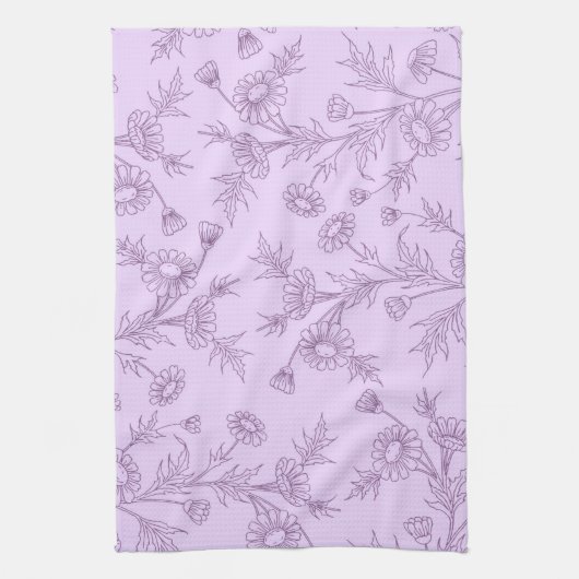 Lavender Floral Kitchen Cloth Towel Theedoek (Verticaal)