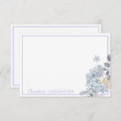  Lavender Floral Lijst - Gepersonaliseerd Notitiekaartje (Voorkant / Achterkant)