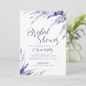 Lavender Floral Lila Botanisch Vrijgezellenfeest Kaart (Staand voorkant)