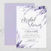 Lavender Floral Lila Botanisch Vrijgezellenfeest Kaart (Voorkant / Achterkant)