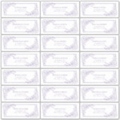  Lavender Floral Line Art gastadres Sticker (Voorkant)