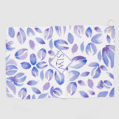 Lavender Floral Monogram Dames Golfhanddoek (Horizontaal)