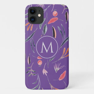 Lavender Floral MONOGRAM op maat Case-Mate iPhone Case