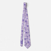 Lavender Floral Monogram Stropdas (Achterkant)