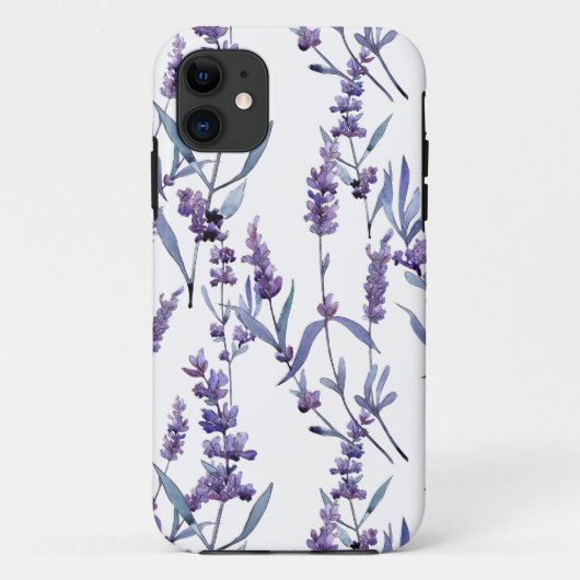 Lavender Floral on White Case-Mate iPhone Case (Achterkant)