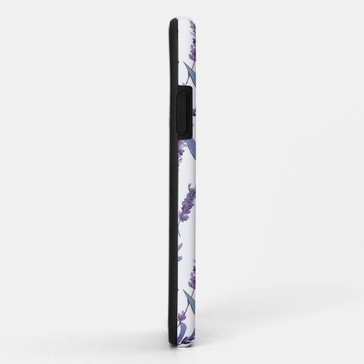 Lavender Floral on White Case-Mate iPhone Case (Achterkant/rechts)