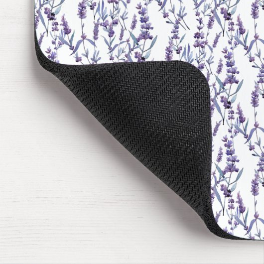 Lavender Floral on White Muismat (Hoek)