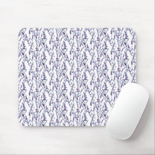 Lavender Floral on White Muismat