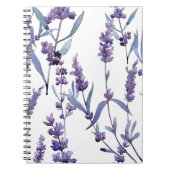 Lavender Floral on White Notitieboek (Voorkant)