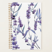 Lavender Floral on White Planner (Voorkant)