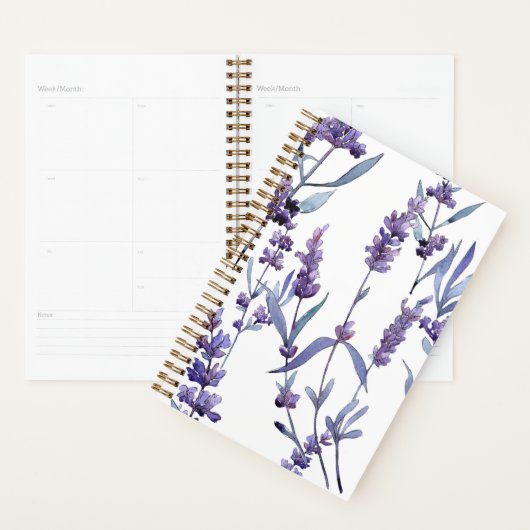 Lavender Floral on White Planner (Display)