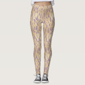 Lavender Floral Pattern Leggings (Voorkant)