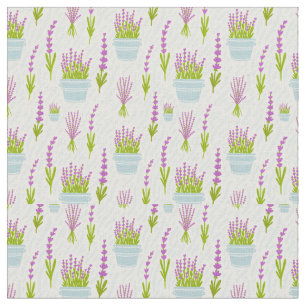 Lavender Floral Pattern Stof