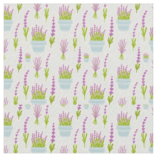 Lavender Floral Pattern Stof (Close Up)