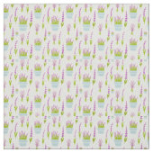 Lavender Floral Pattern Stof (Swatch)