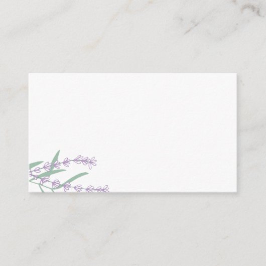 Lavender Floral Place Cards Plaatskaartje (Voorkant)