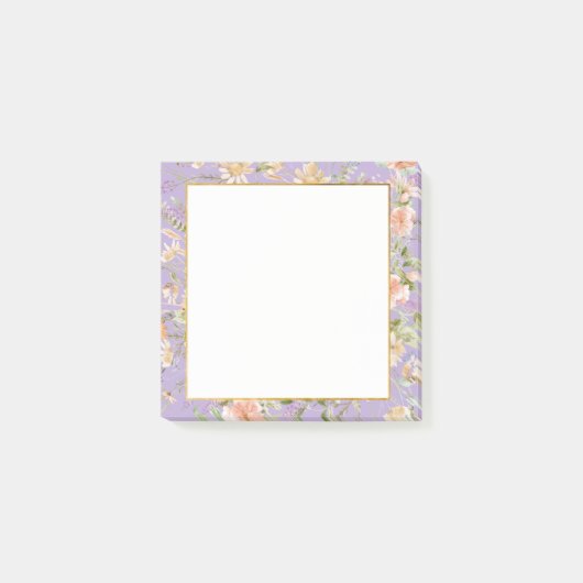 Lavender Floral Post-it® Notes (Voorkant)