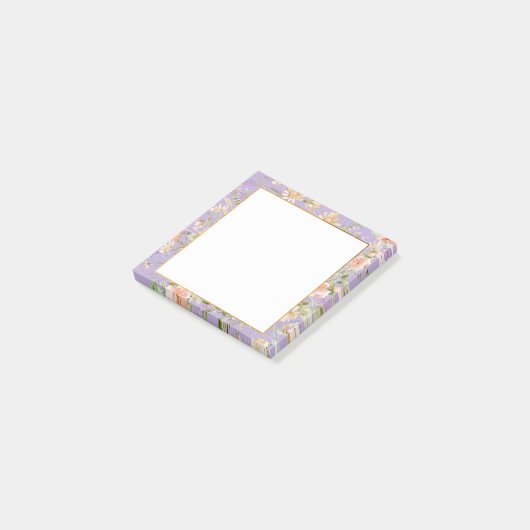 Lavender Floral Post-it® Notes (Schuin)