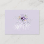 Lavender Floral Quinceanera Princess Dress RSVP Informatiekaartje (Achterkant)