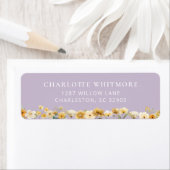 Lavender Floral Return Address Label (Insitu)