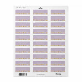 Lavender Floral Return Address Label (Full Sheet)