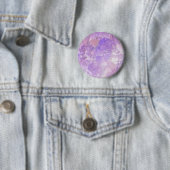 Lavender Floral Ronde Button 5,7 Cm (In situ)