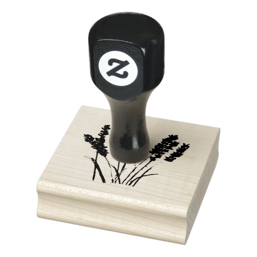 Lavender Floral Rustic  Craft Art Cute Rubberstempel (Stempel)