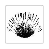 Lavender Floral Rustic Craft Art Cute Rubberstempel (Afrduk)