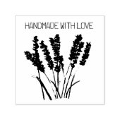 Lavender Floral Rustic  Handgemaakt met liefde Zelfinktende Stempel (Design)
