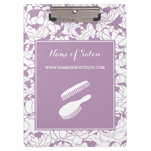 Lavender Floral Salon Merkidentiteit Klembord (Voorkant)