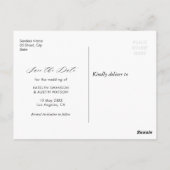 lavender floral save the date briefkaart (Achterkant)