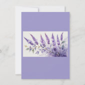 Lavender Floral Save the Date Card (Achterkant)