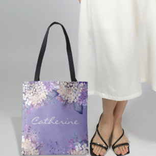 Lavender Floral Spring Weddenschap Bridesmaids Gif Tote Bag