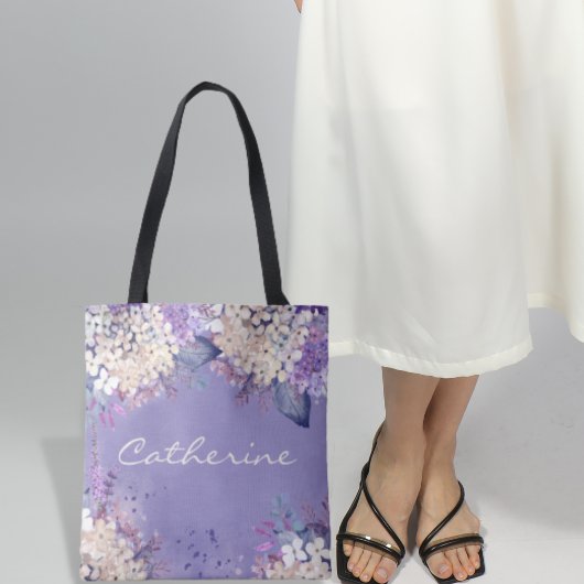 Lavender Floral Spring Weddenschap Bridesmaids Gif Tote Bag