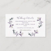 Lavender floral Spring wreatshywebsite Informatiekaartje (Voorkant)