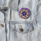 Lavender Floral Sprinkles Ronde Button 5,7 Cm (In situ)
