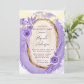 Lavender Floral string van Light Bachelorette Part Kaart (Staand voorkant)
